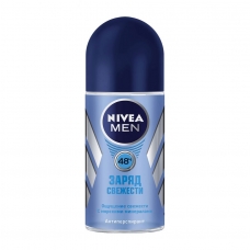 ДЕЗ. РОЛИК. NIVEA 50мл. Муж Заряд свежести /6